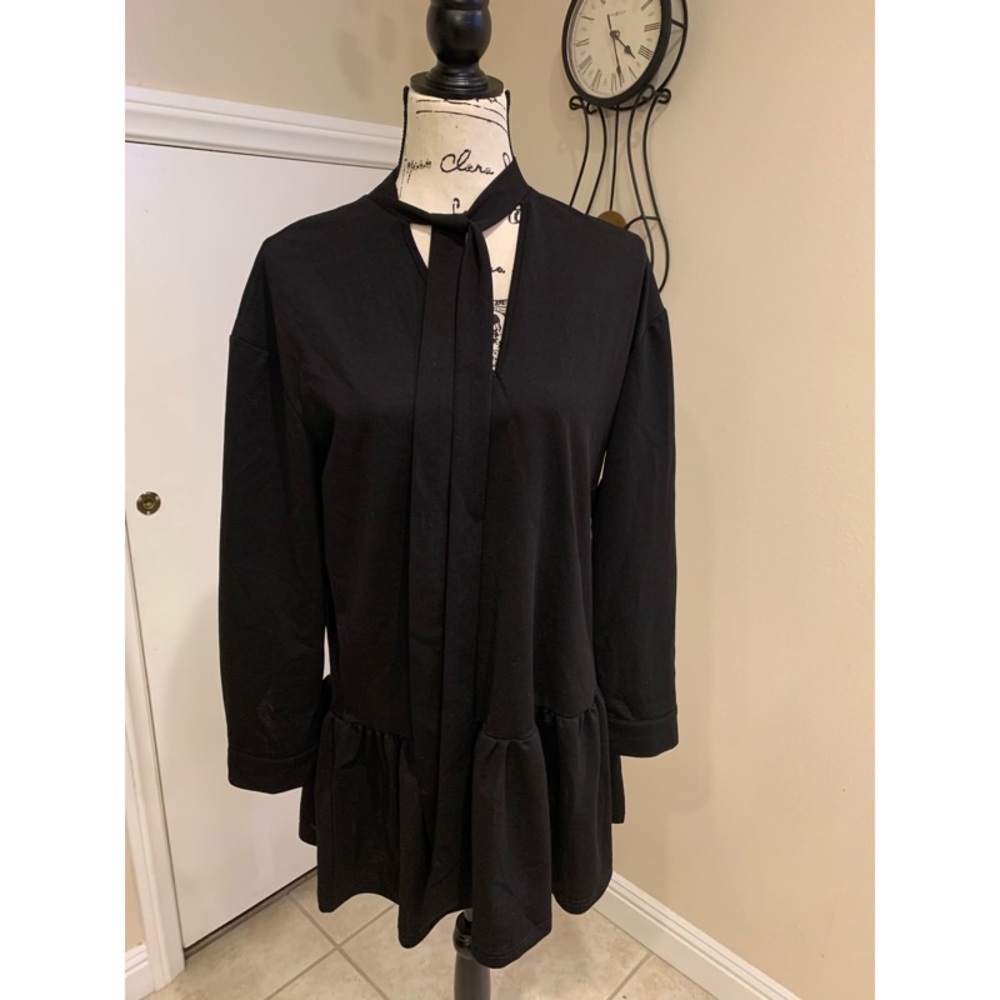 Long sleeve black dress top